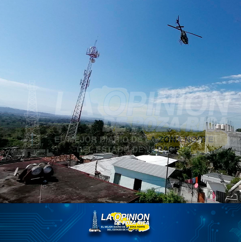 Fuerza Civil sobre vuela la sierra del Totonacapan