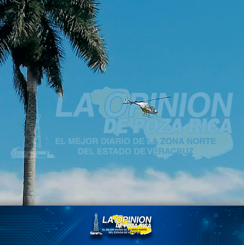 Fuerza Civil sobre vuela la sierra del Totonacapan