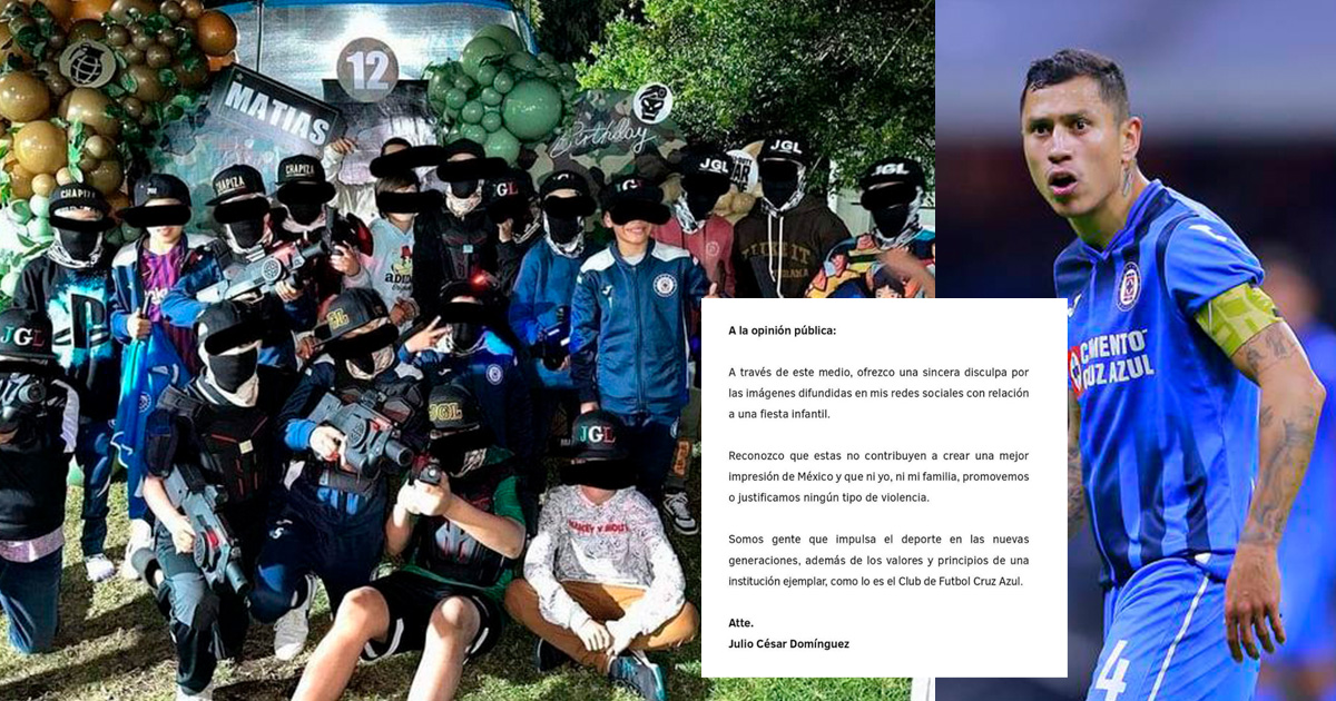 "El Cata Domínguez" realiza fiesta de “narcos” a su hijo