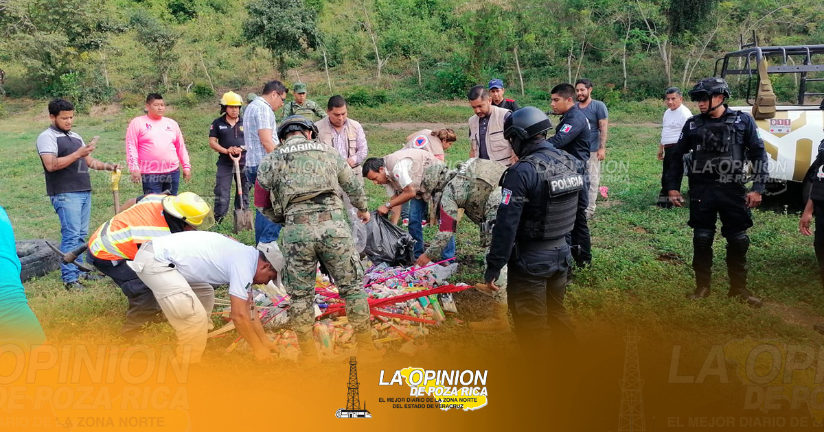 Queman pirotecnia decomisada en fiestas decembrinas 2022