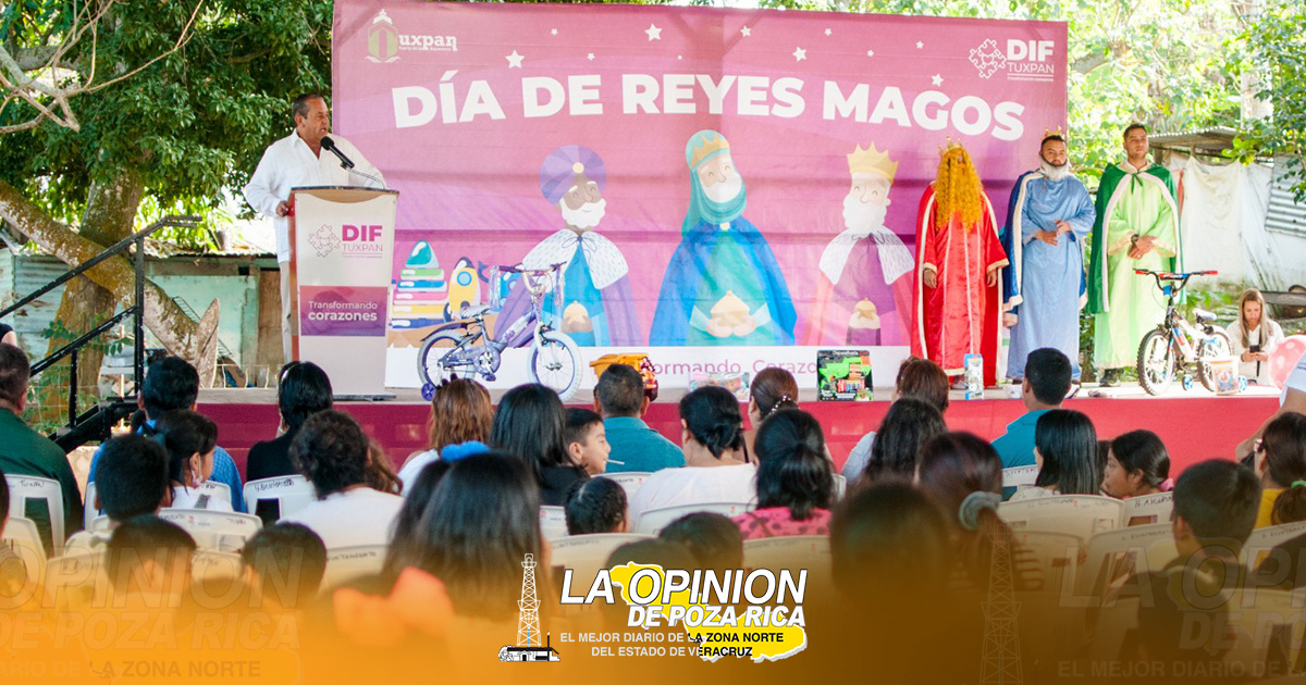 Los reyes magos continúan su recorrido por comunidades de Tuxpan