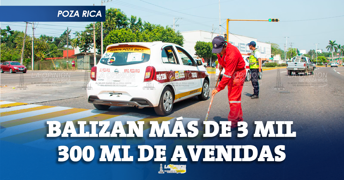Balizan más de 3 mil 300 ML de avenidas