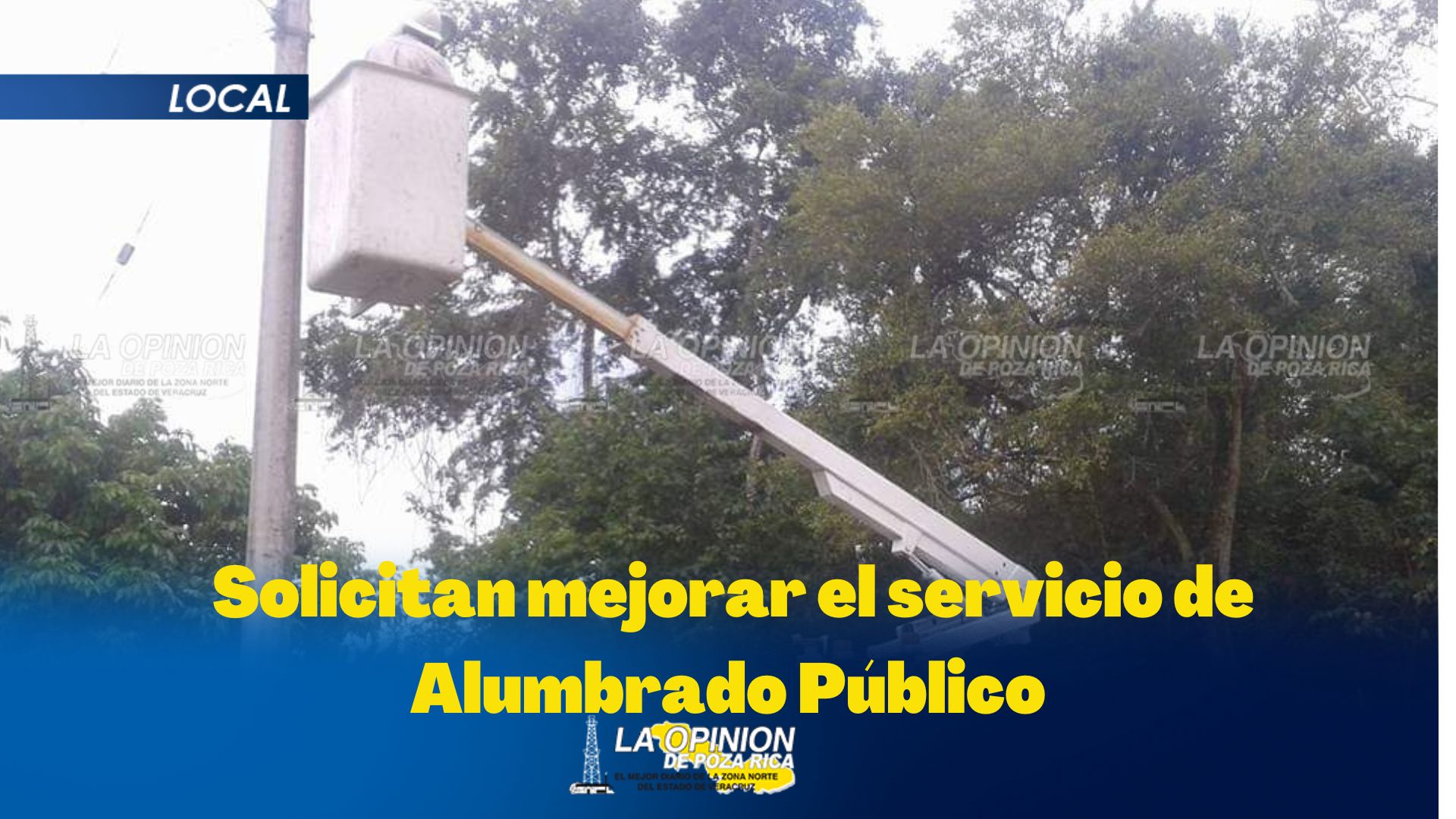 Solicitan mejorar el servicio de Alumbrado Público