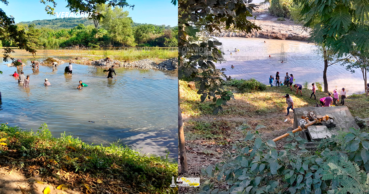 Limpian la rivera del Río Cazones en Corralillos.