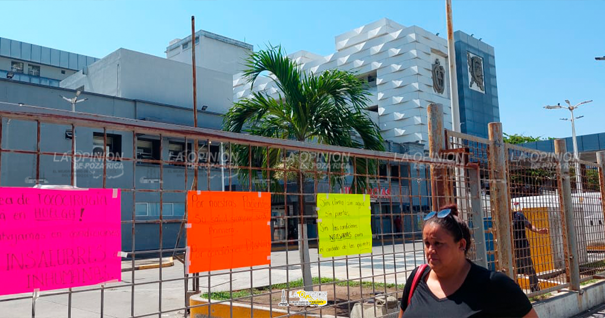Denuncian falta de agua, aire acondicionado y puertas, en Hospital Regional de Veracruz