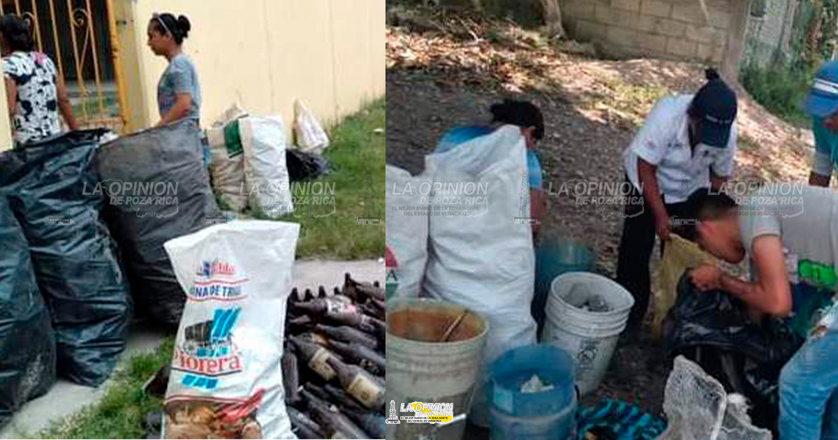 Descacharrizan 5 comunidades Coatzintecas.