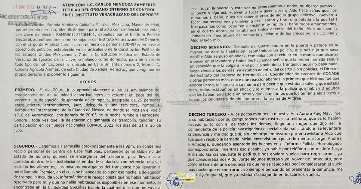 IVD ocultó secuestro express de delegación de Gimnasia de Veracruz y evade recomendación de CEDH
