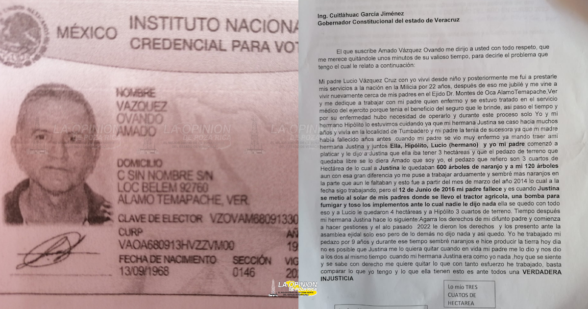 PRETENDEN DESPOJARLO DE SU PARCELA