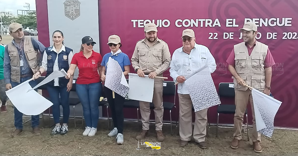 Dan banderazo al Tequio contra Dengue en Poza Rica