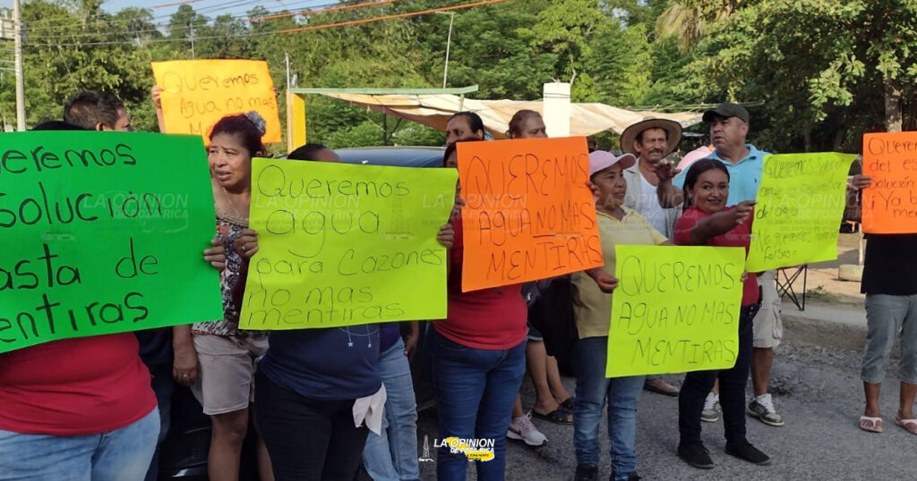 Claman agua en 8 barrios de Cazones.