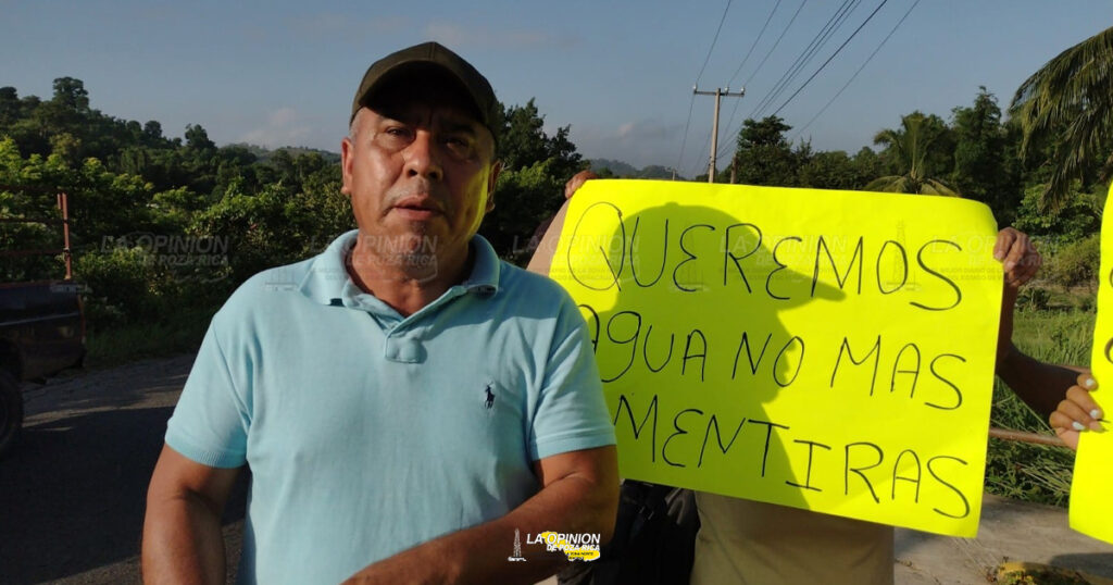 Claman agua en 8 barrios de Cazones.