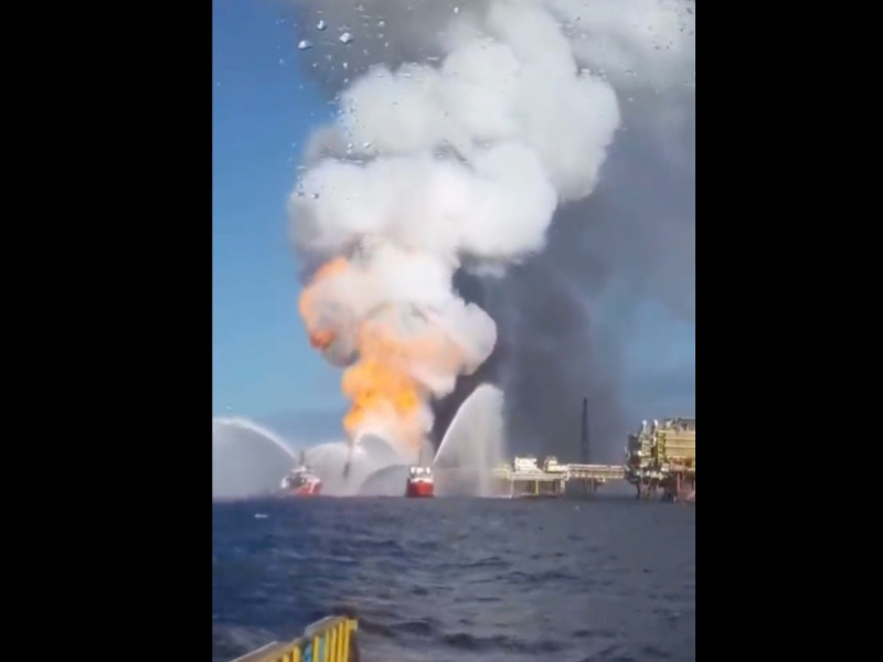 Incendio en plataforma Nohoch-A dejó dos muertos y un desaparecido: Pemex