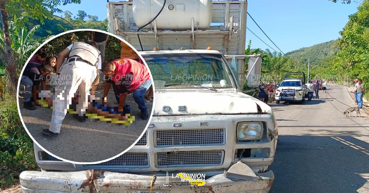 Motociclista se impacta contra camioneta