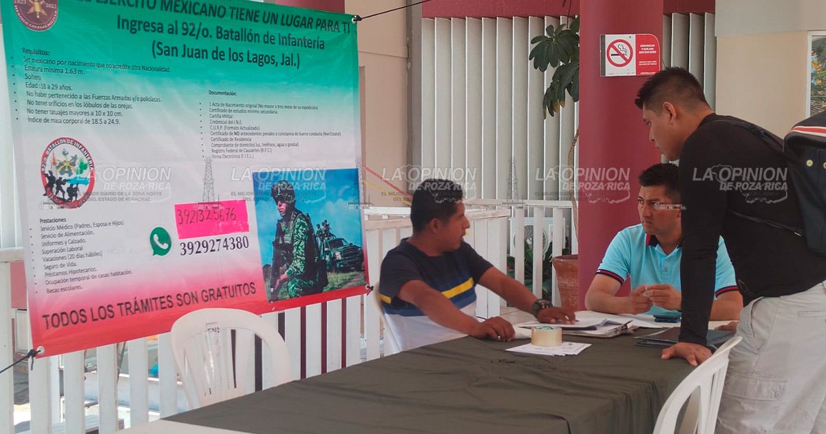 Reclutan Sedena personal para el 92º Batallón de Infantería