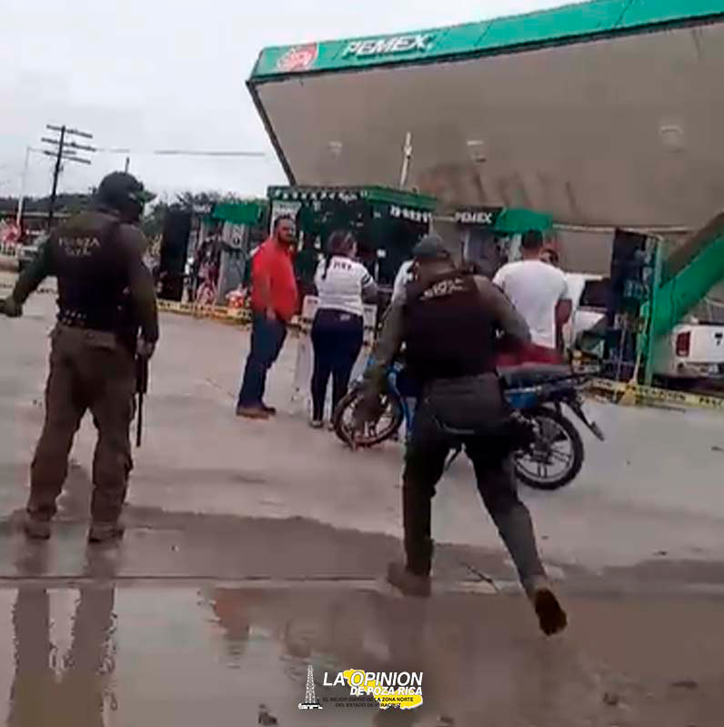 Temporal tumba techo de gasolinera