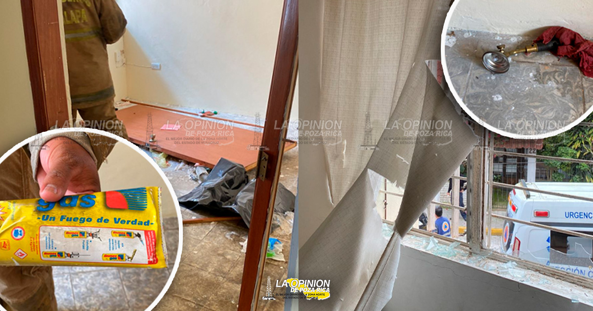 Explota casa en Xalapa
