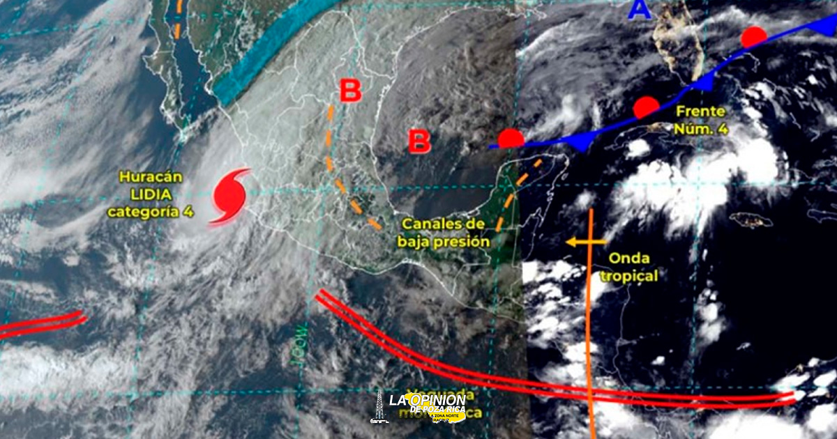 Seguirán lluvias por remanentes de 'Lidia' y onda tropical