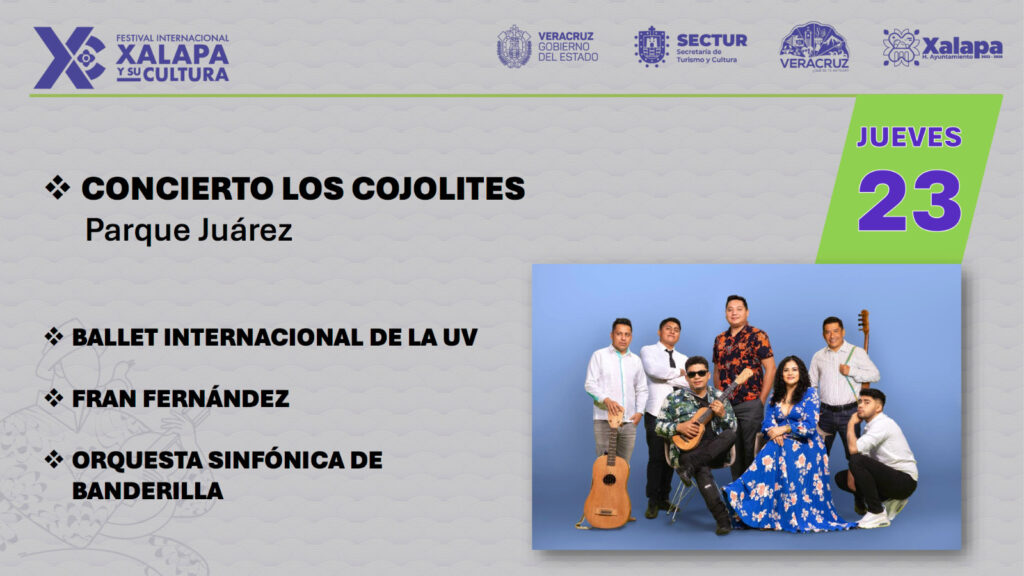 Conciertos, danza, cine y teatro en 3er Festival Internacional Xalapa y su Cultura