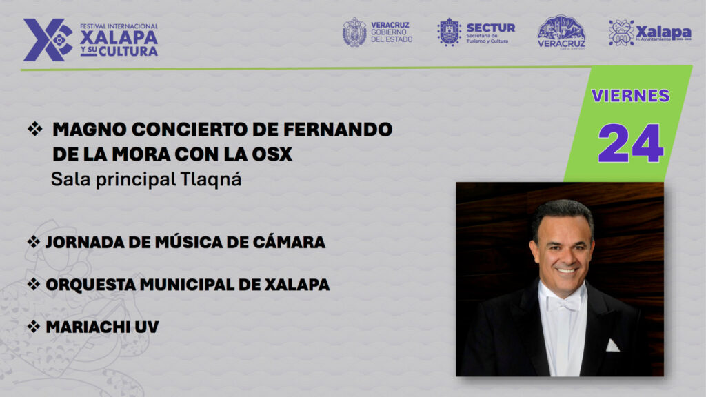 Conciertos, danza, cine y teatro en 3er Festival Internacional Xalapa y su Cultura