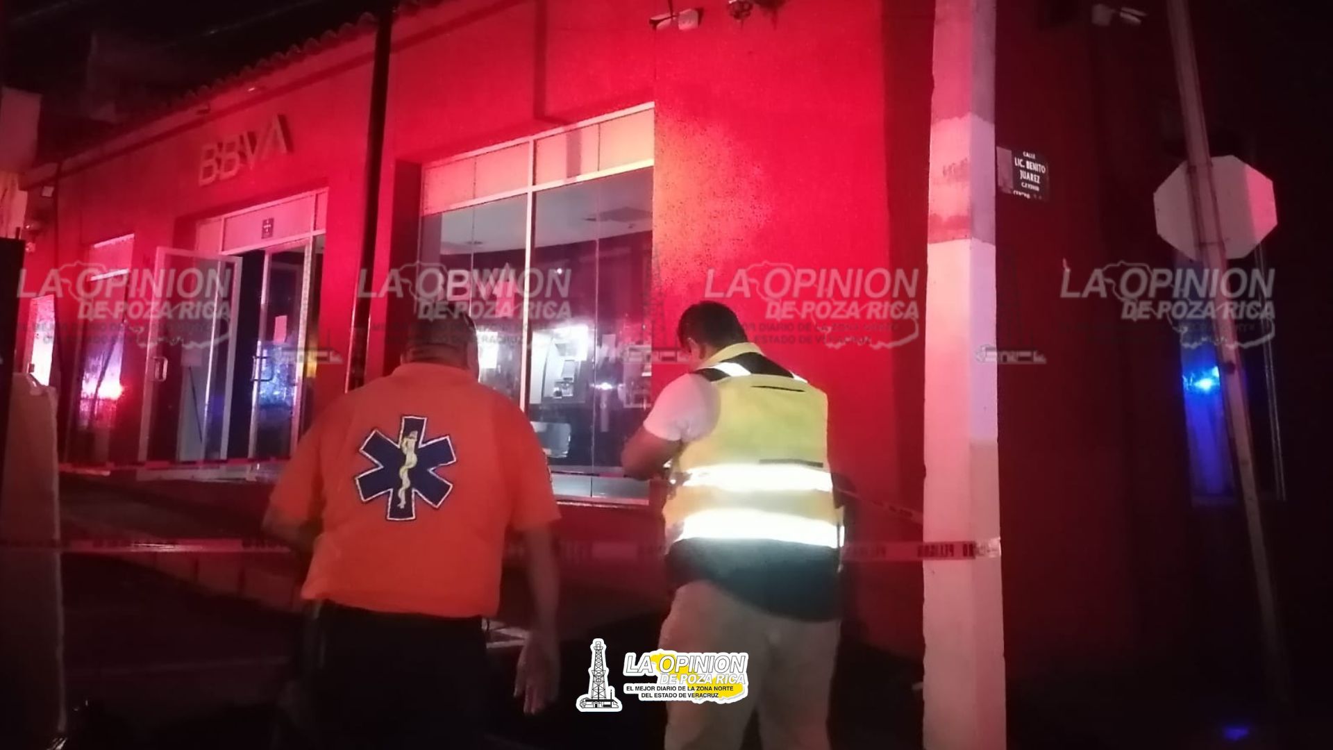 Se quema el banco BBVA