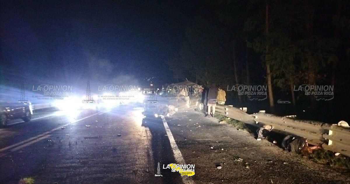 Nueve lesionados tras choque en la México-Tuxpan