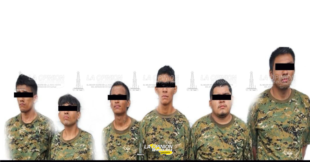 Captura SSP a seis hombres por delitos contra las instituciones y les aseguran 700 dosis de cristal