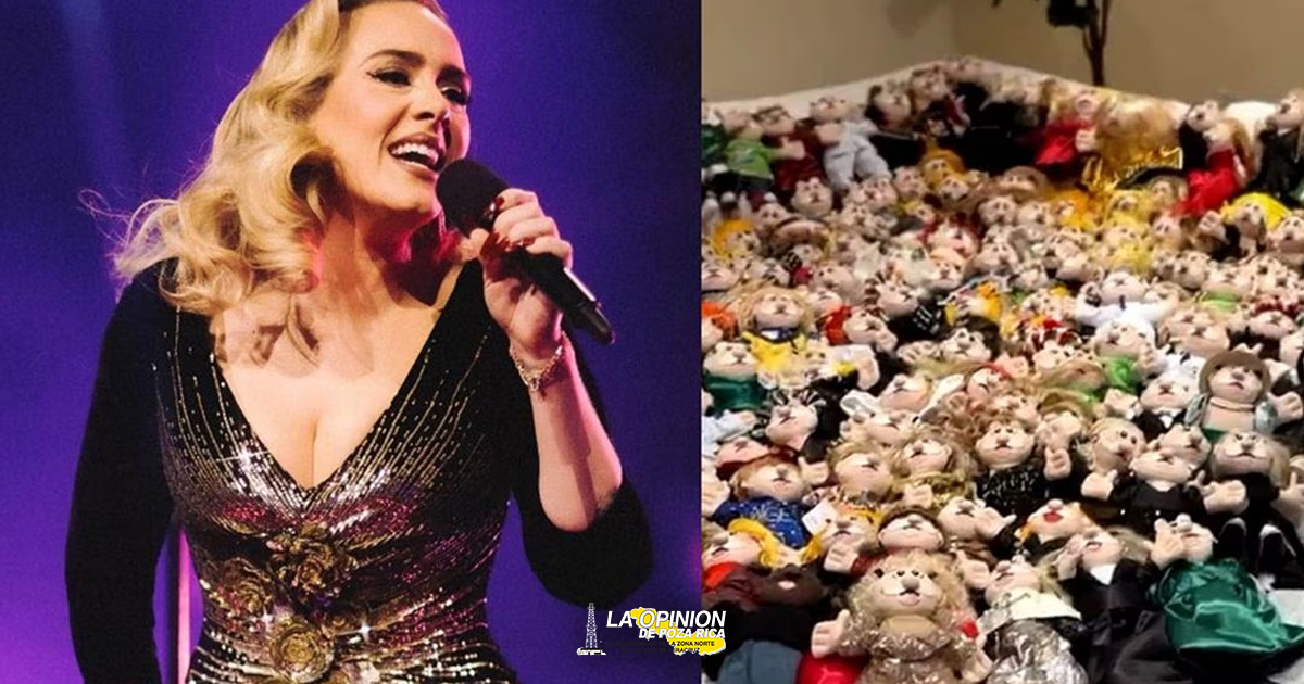 ¡Imposible contarlos! Adele cierra show con mega colección de peluches del Dr. Simi