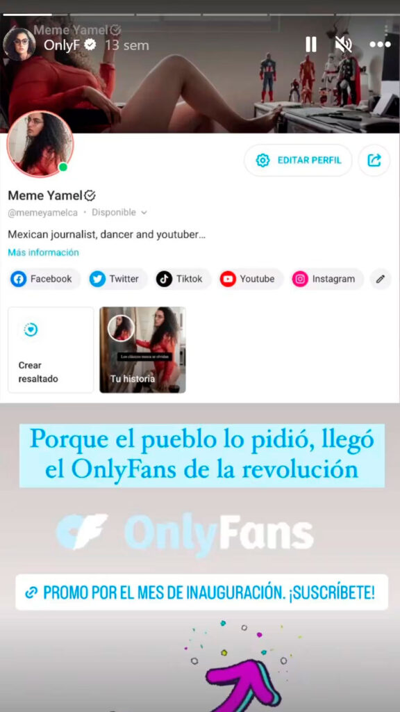 Periodista de la Mañanera presume sus atributos y se une al OnlyFans
