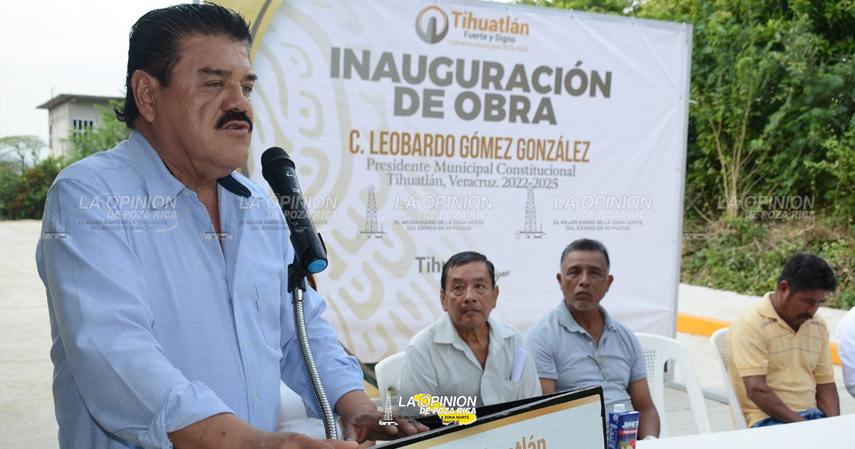 Concluye en Tihuatlán programa de obras 2023