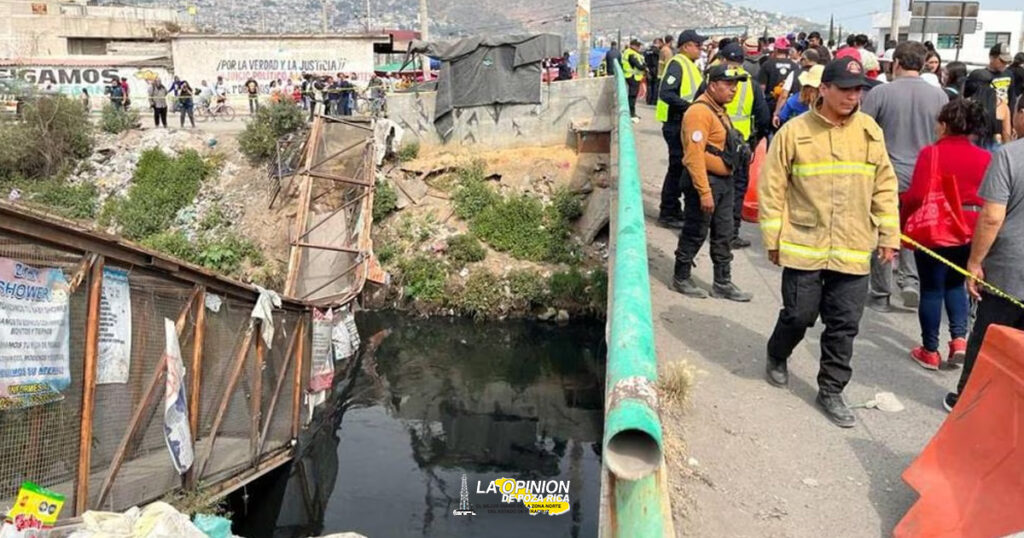 Colapsa puente en Chimalhuacán