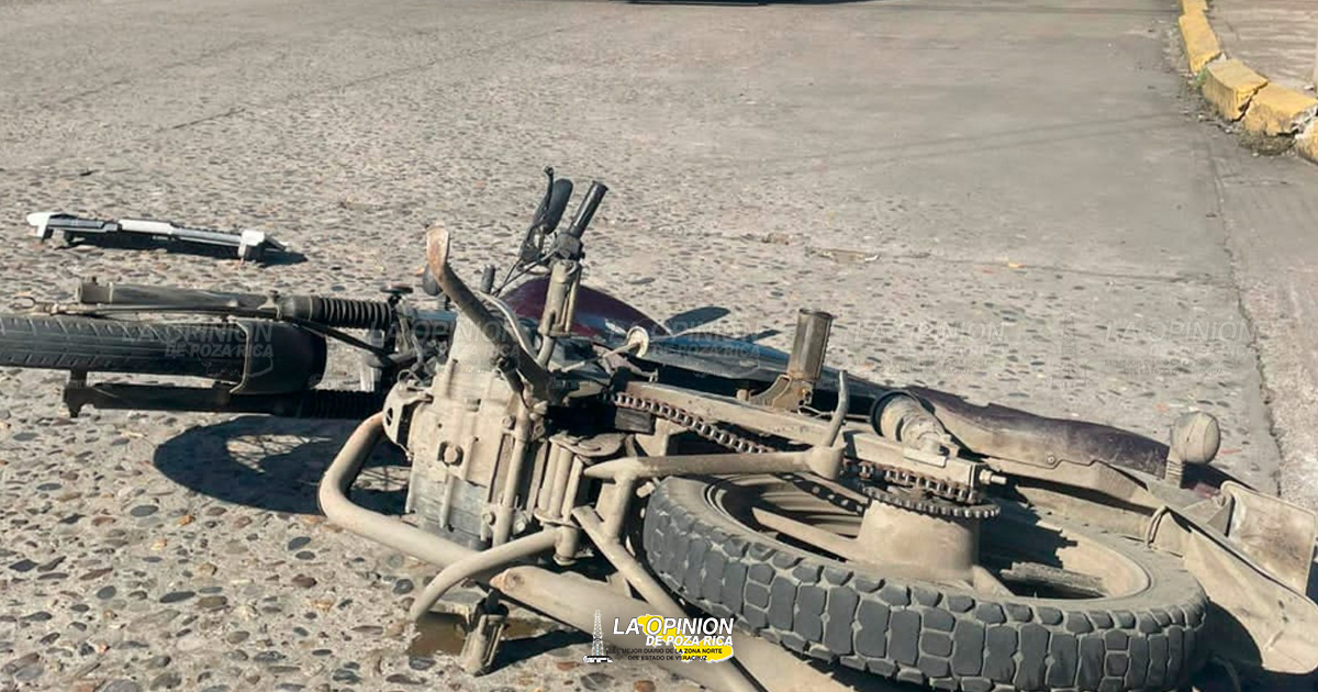 Motociclista derribado en la 27 de Septiembre