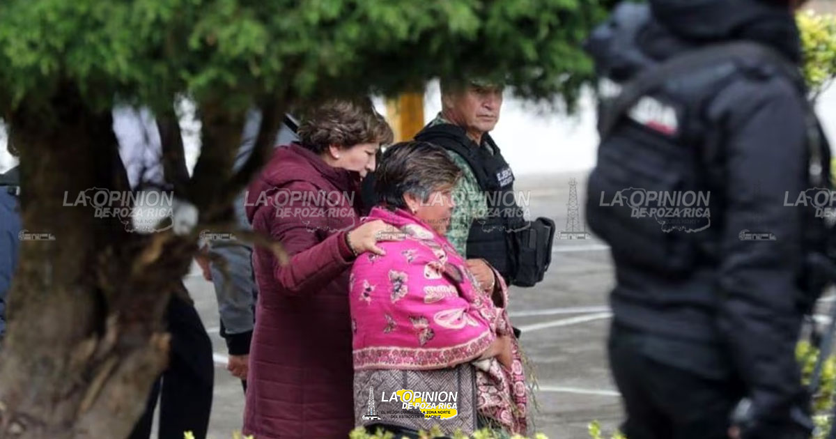 Delfina Gómez visita Texcaltitlán tras enfrentamiento entre pobladores y grupo armado