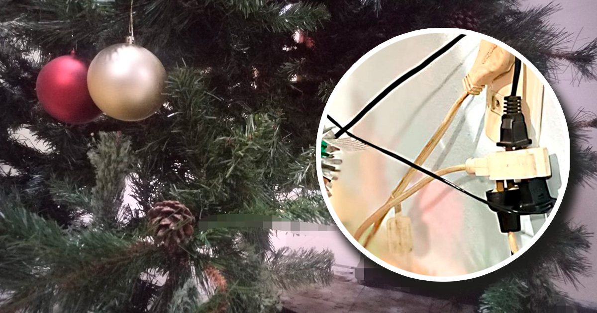 Un descuido puede generar un incendio con el pino de Navidad