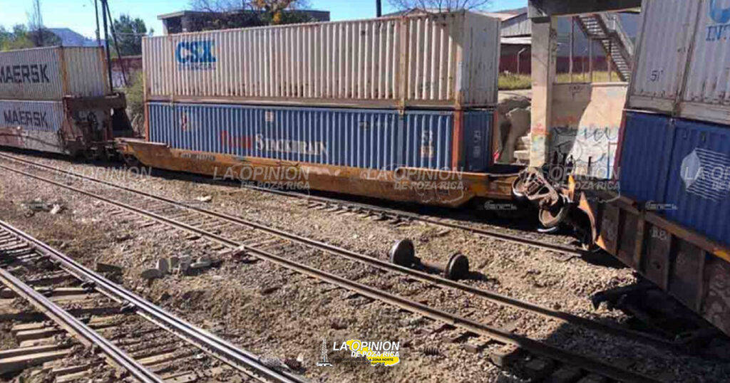Tren se descarrila en zona centro de Saltillo, Coahuila