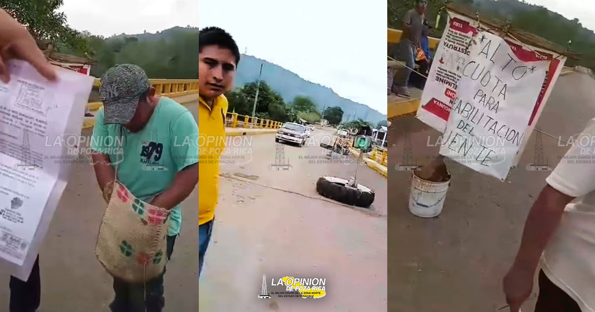 Ejidatarios imponen peaje en una carretera