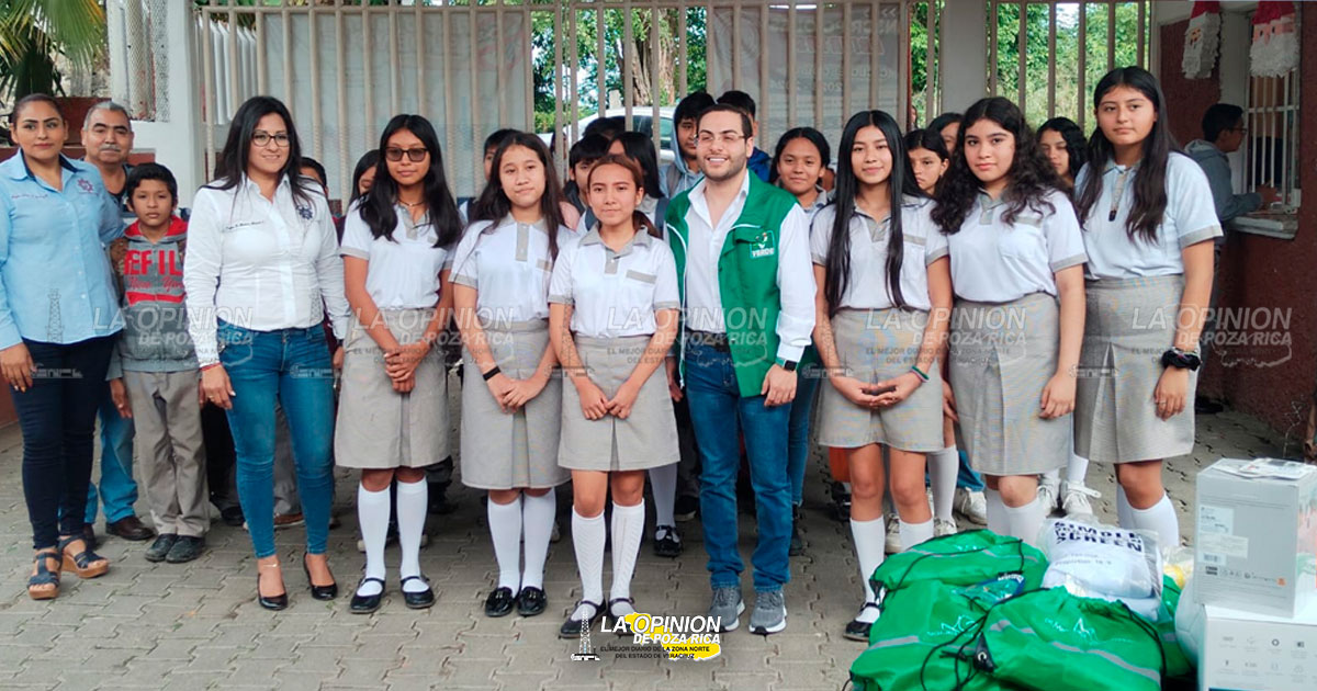 El Dr. Miguel Guerra, refuerza seguridad en la secundaria técnica N. 75