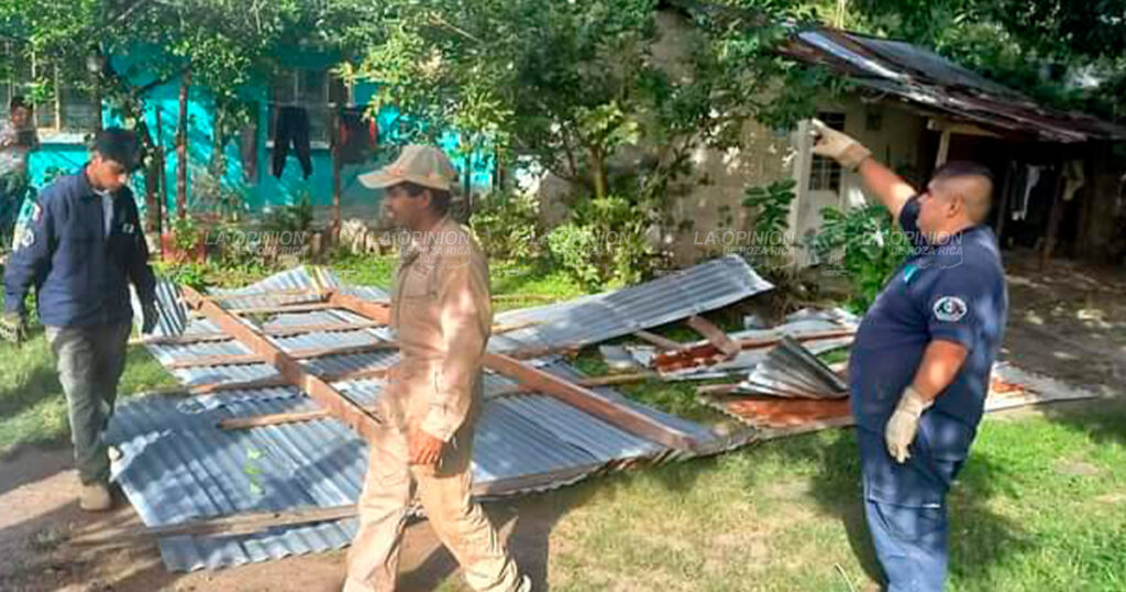 Atienden daños por fuerte norte