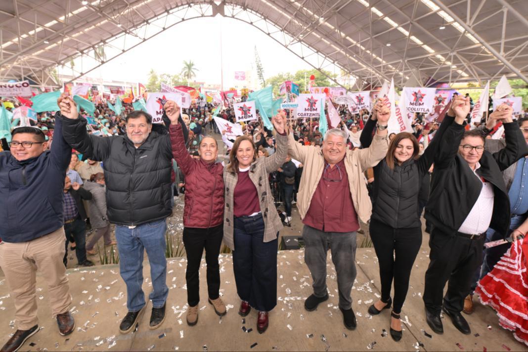 Sheinbaum y Nahle celebran cierre de precampaña