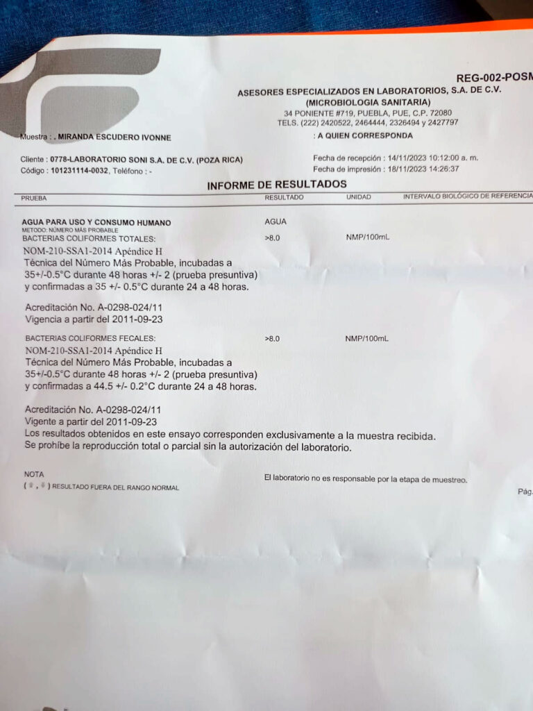 Tres meses sin agua potable en Jardines de Santa Elena