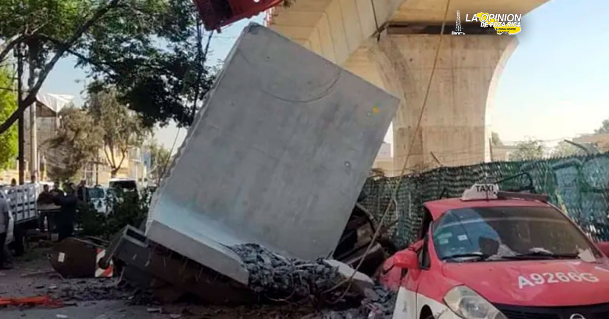 Colapsa estructura del Tren Interurbano cerca de Observatorio