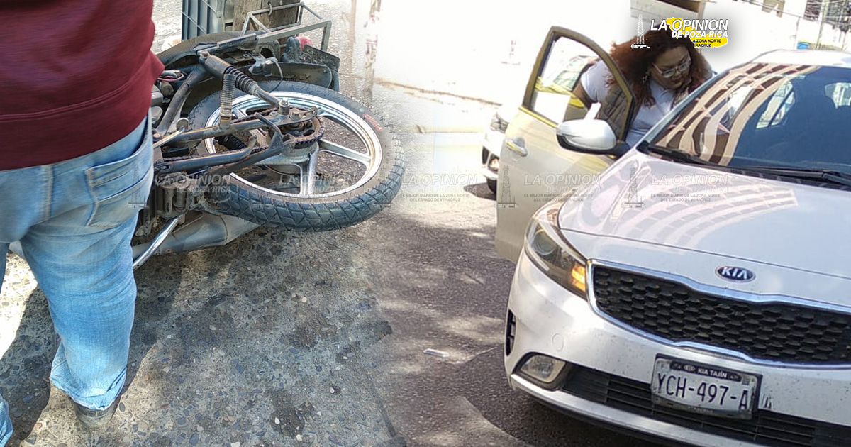 Motociclista derribado en Ruiz Cortines