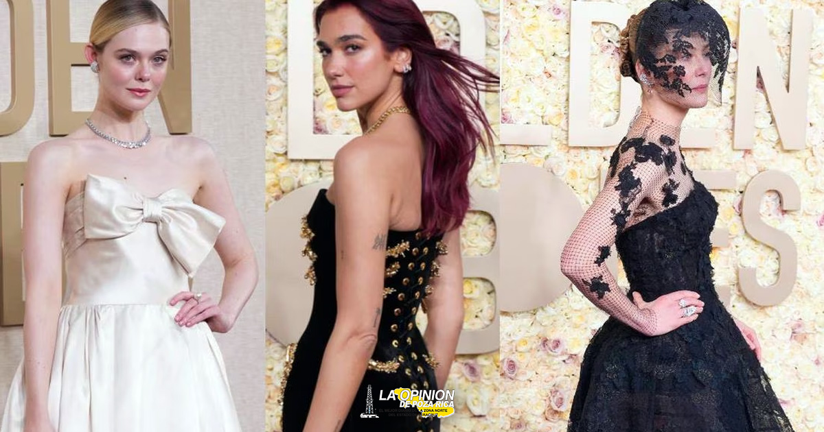 Desde Elle Fanning hasta Dua Lipa, las estrellas que desfilaron en la alfombra roja de los Globos de Oro