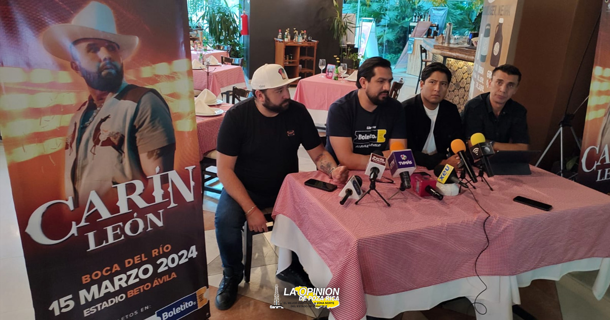 Ya hay fecha y lugar del concierto de Carín León en Veracruz