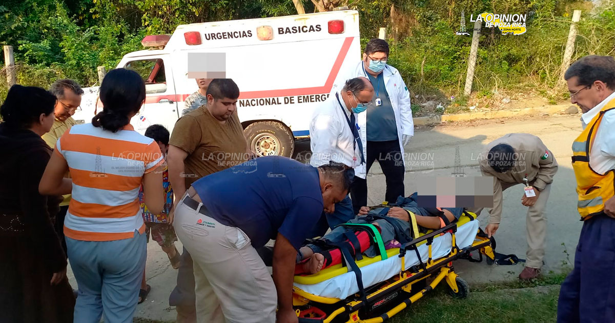 Menor de edad lesionado en derrape de motocicleta