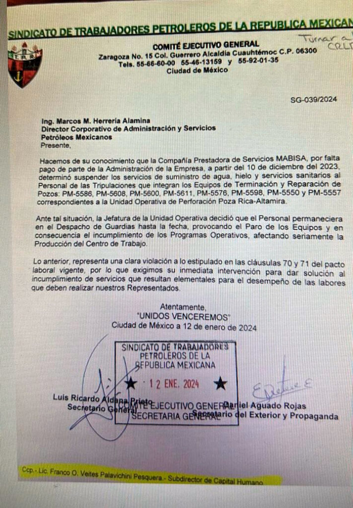 Pemex enfrenta crisis por falta de pago a las empresas