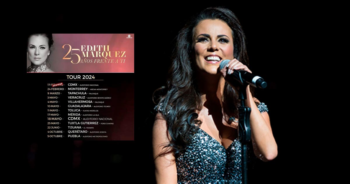 Se confirma concierto de Edith Márquez en Veracruz