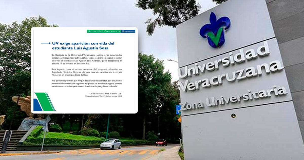 Exige UV a Gobierno de Veracruz garantizar seguridad de estudiantes