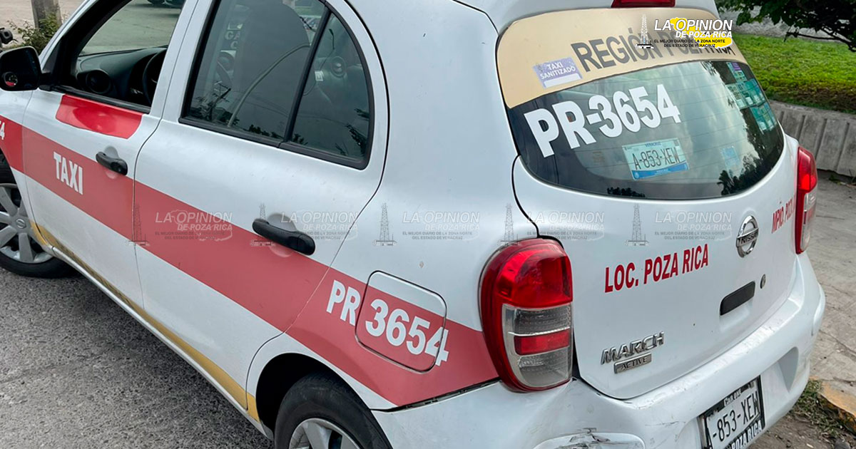 Pasajera lesionada en choque automovilístico