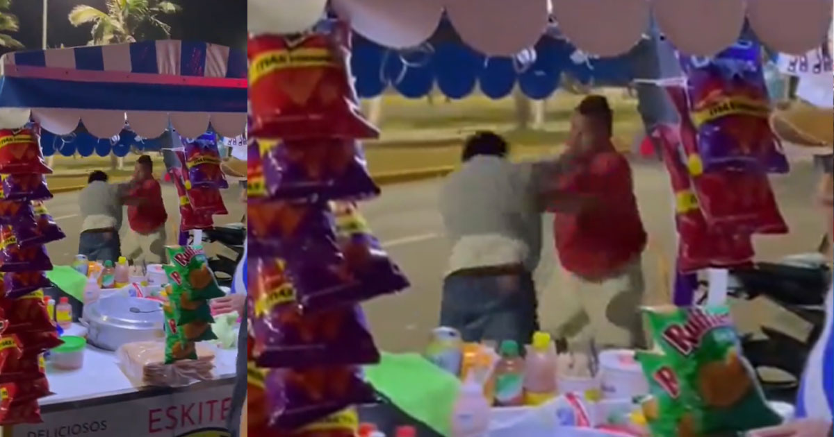 ¡Chicharronero y elotero protagonizan riña!