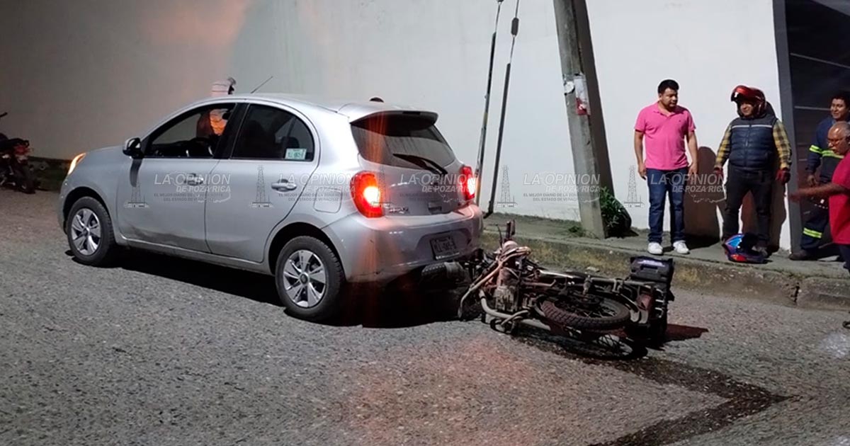 Aplastó una motocicleta